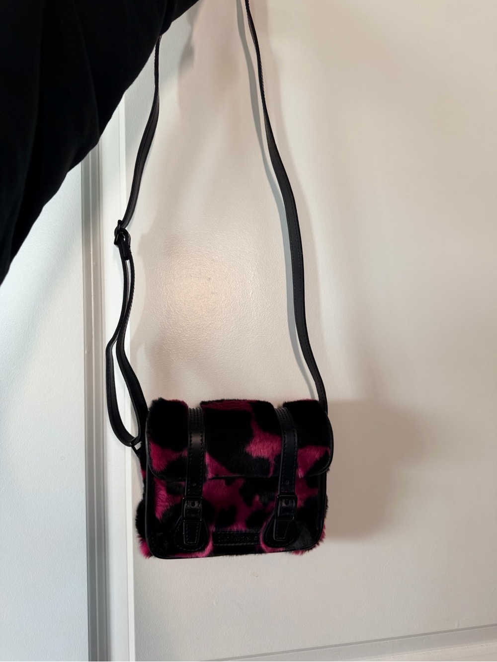 Dr. Marten 7 INCH HAIR-ON COW PRINT CROSSBODY BAG